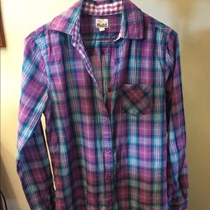 Plaid button down MUDD Shirt, Size Women’s Small